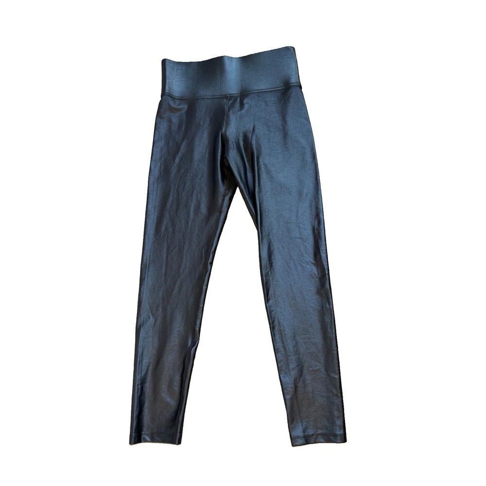 Carbon 38 Women's Black TAKARA Liquid Shine Hi-Rise Legging Pull On Size Medium